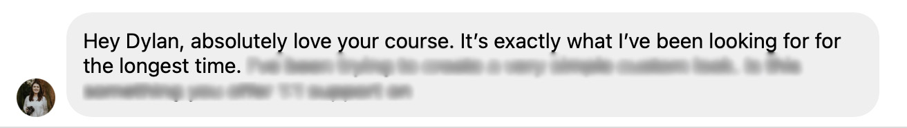 Student testimonial