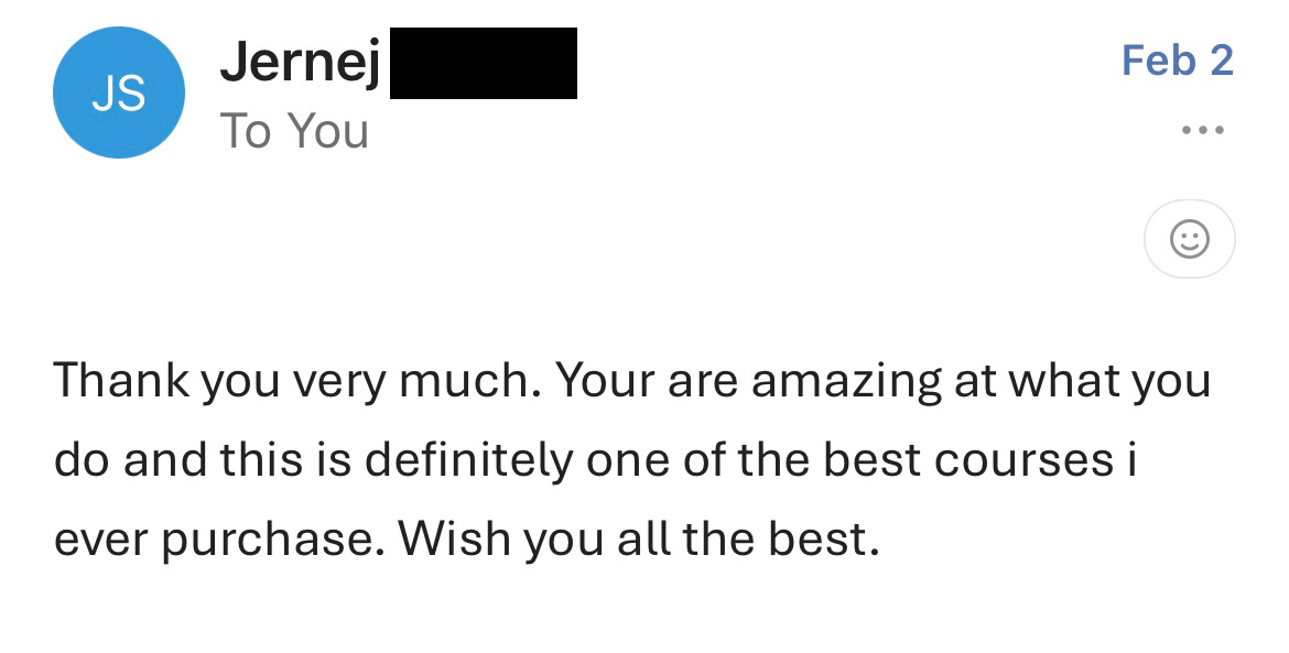 Student testimonial