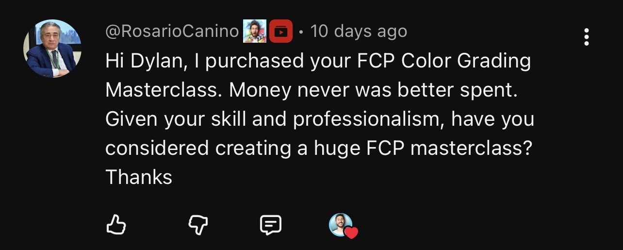Student testimonial