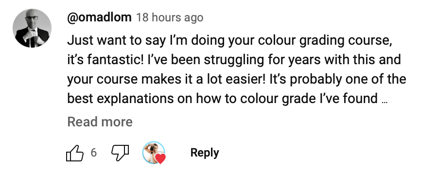 Student testimonial