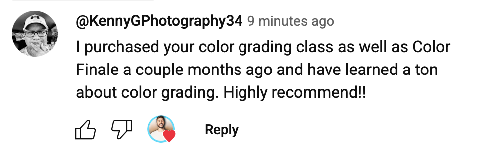 Student testimonial