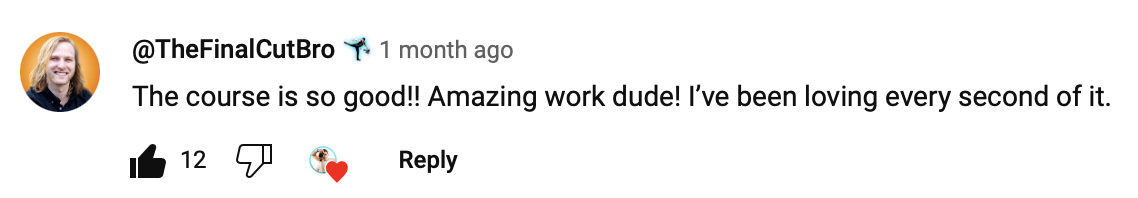 Student testimonial