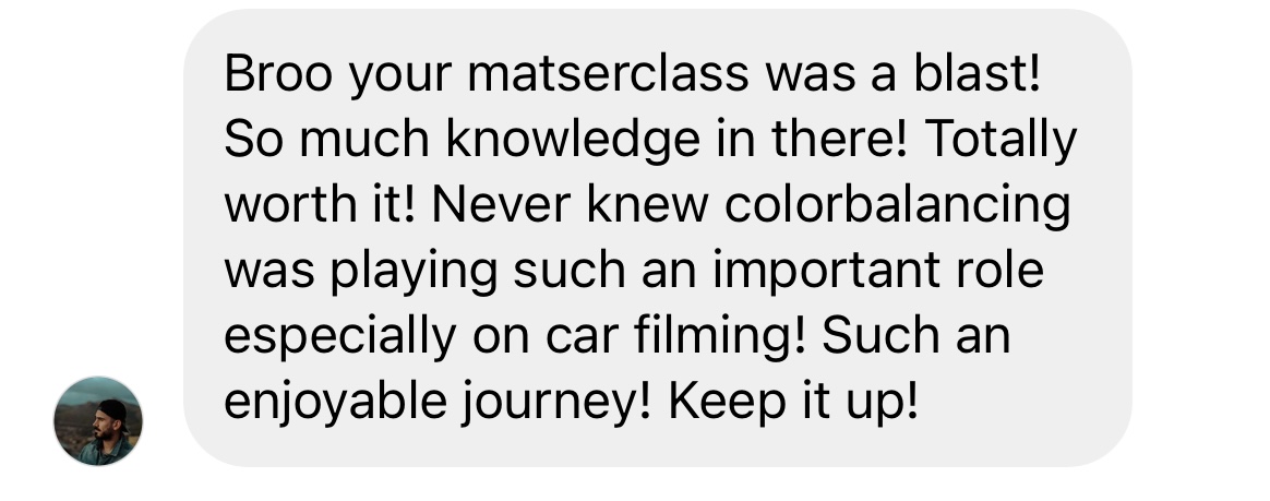 Student testimonial