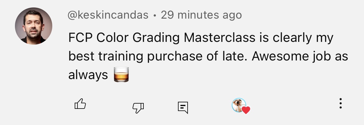 Student testimonial